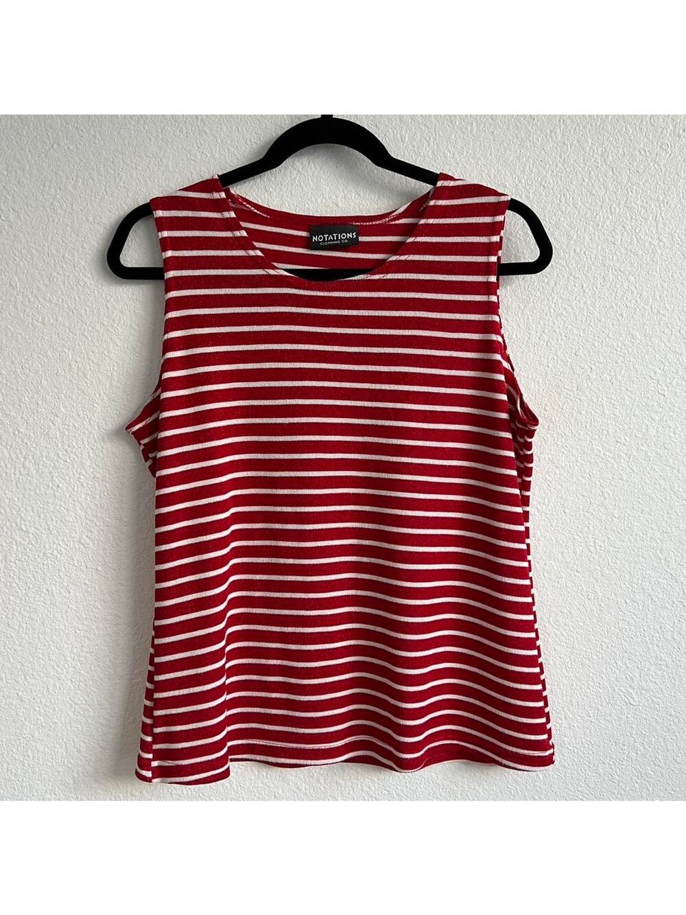 Vintage red and white striped top